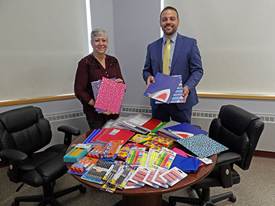 School supplies on a table in Willsboro