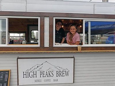 Haley and Rebekah In Coffee Trailer Window