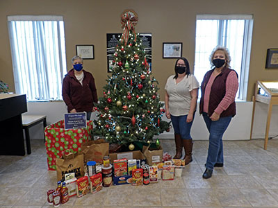 Willsboro Employees Christmas Tree Food in Boxes