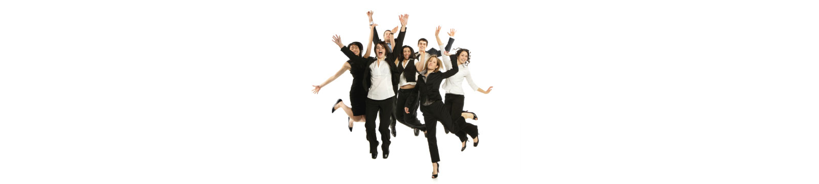 Employees Jumping with Excitement