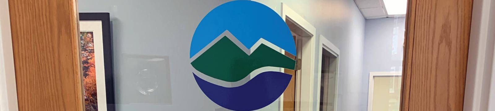 Champlain National Bank Logo on Door